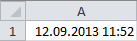 Ввод даты в excel